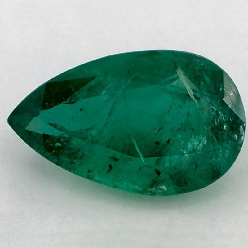 Loose Emerald Gemstone Pear 3.37ct Green SI (1 of 1)