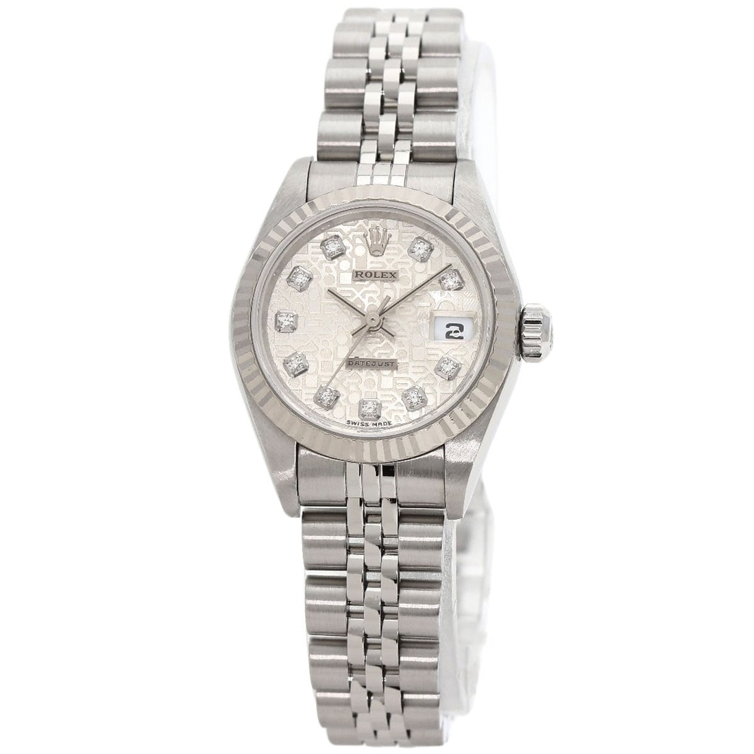 Steel ROLEX DATEJUST 10P Diamond Watches 79174G Stainless Steel/ Stainless: Steel ROLEX DATEJUST 10P Diamond Watches 79174G Stainless Steel/ Stainless ROLEX Datejust 79174G wristwatch featuring a stainless steel case and an analog display. It has a mechanical automatic