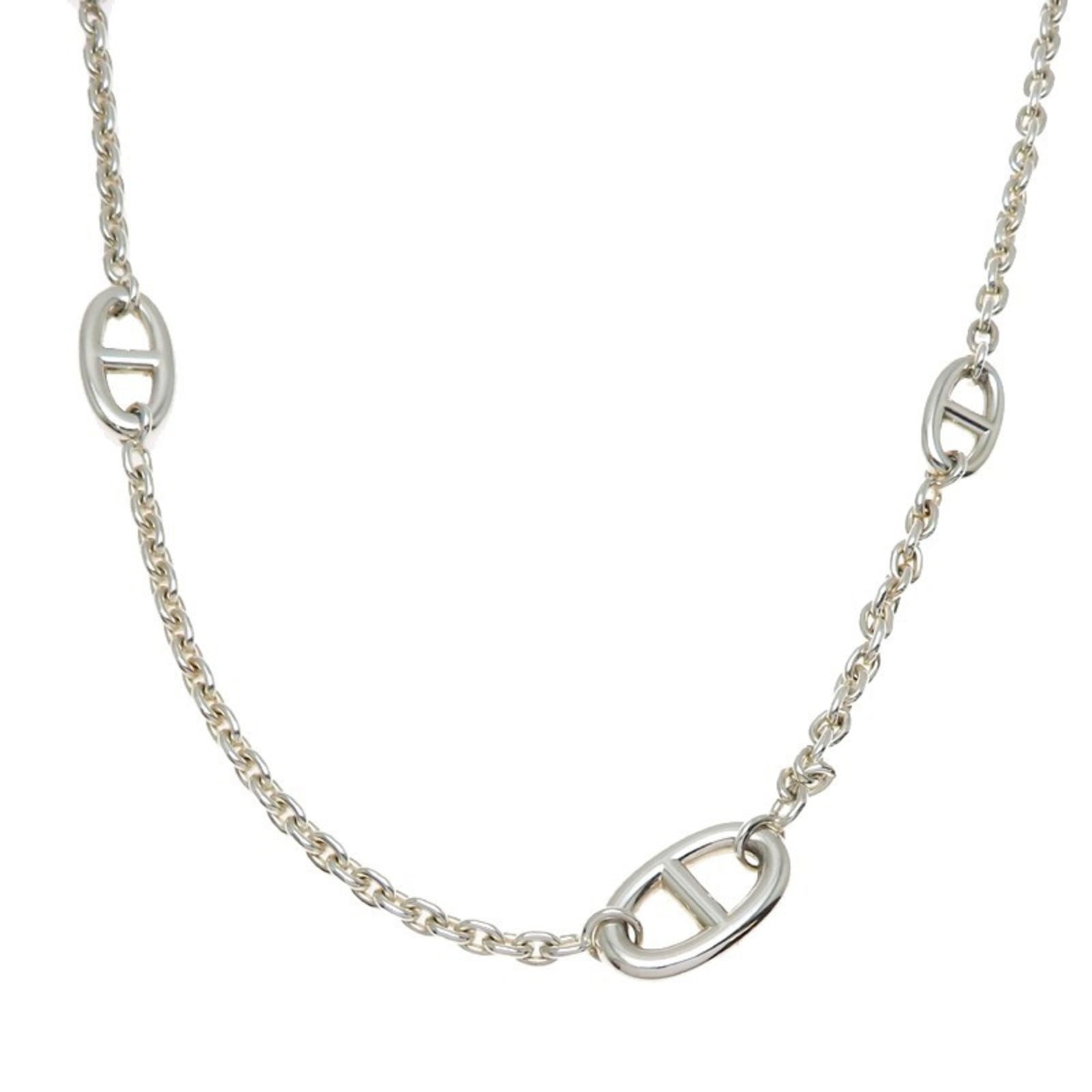 925 Hermes Silver: 925 Hermes Silver This 925 silver necklace from Hermes is 79 cm in length, condition noted as used with signs of wear but generally in good condition. Item Specifics: Brand: Hermes Necklace Type: Neck