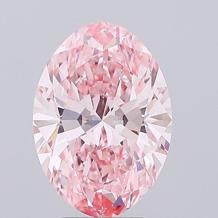 IGI Loose Lab Diamond 4.05ct Fancy Vivid Pink VS1: IGI Loose Lab Diamond 4.05ct Fancy Vivid Pink VS1 Loose lab-grown diamond of 4.05ct, featuring a fancy vivid pink color, VS1 clarity, and IGI certification. Measurements are 12.78L x 9.06W x 5.64H