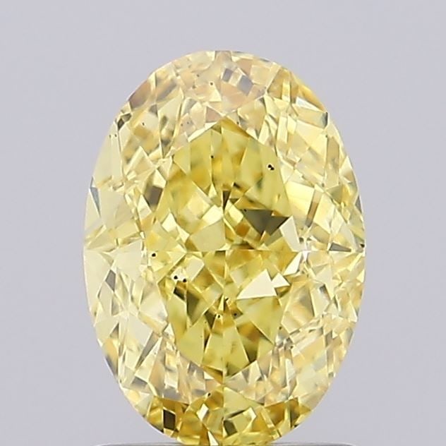 Loose Lab Diamond IGI Oval 1.59ct Fancy Intense Yellow VS2: Loose Lab Diamond IGI Oval 1.59ct Fancy Intense Yellow VS2 Loose lab-grown diamond weighing 1.59ct, oval cut with fancy intense yellow color and clarity VS2, certified by IGI. Measurements are 8.26L