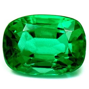 Loose Emerald Gemstone GIA Cushion 1.0ct Green SI: Loose Emerald Gemstone GIA Cushion 1.0ct Green SI Loose emerald gemstone weighing 1.0ct, cushion cut with intense green color and clarity SI, treated with oil and certified by GIA. Measurements are 7.
