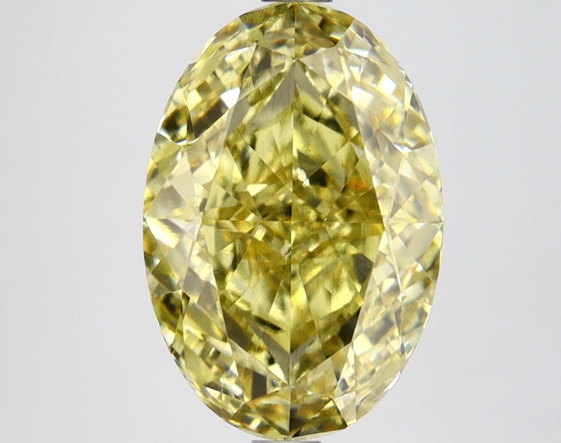 Loose Lab Diamond IGI Oval 4.6ct Fancy Intense Yellow VS2: Loose Lab Diamond IGI Oval 4.6ct Fancy Intense Yellow VS2 This Van Cleef & Arpels pendant necklace is made of 18K yellow gold, features a mother of pearl stone, weighs 2.8g, and has a neck circumferen