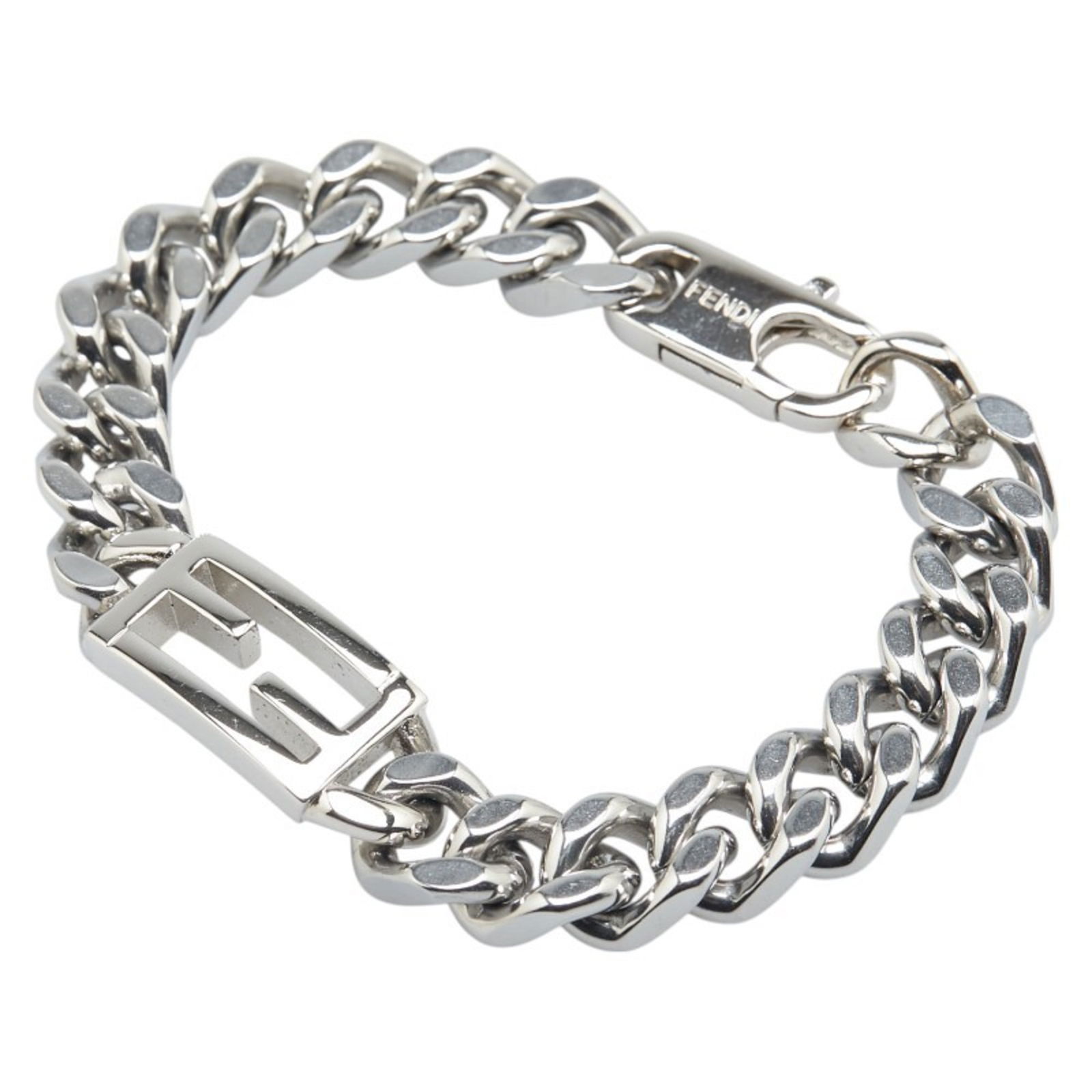 Fendi Bracelet Charm: Fendi Bracelet Charm Fendi Charm Bracelet in silver for women, with a total length of 18cm, showing a few traces of usage but in very good condition. Item Specifics: Brand: Fendi Type: Charm Bracelet