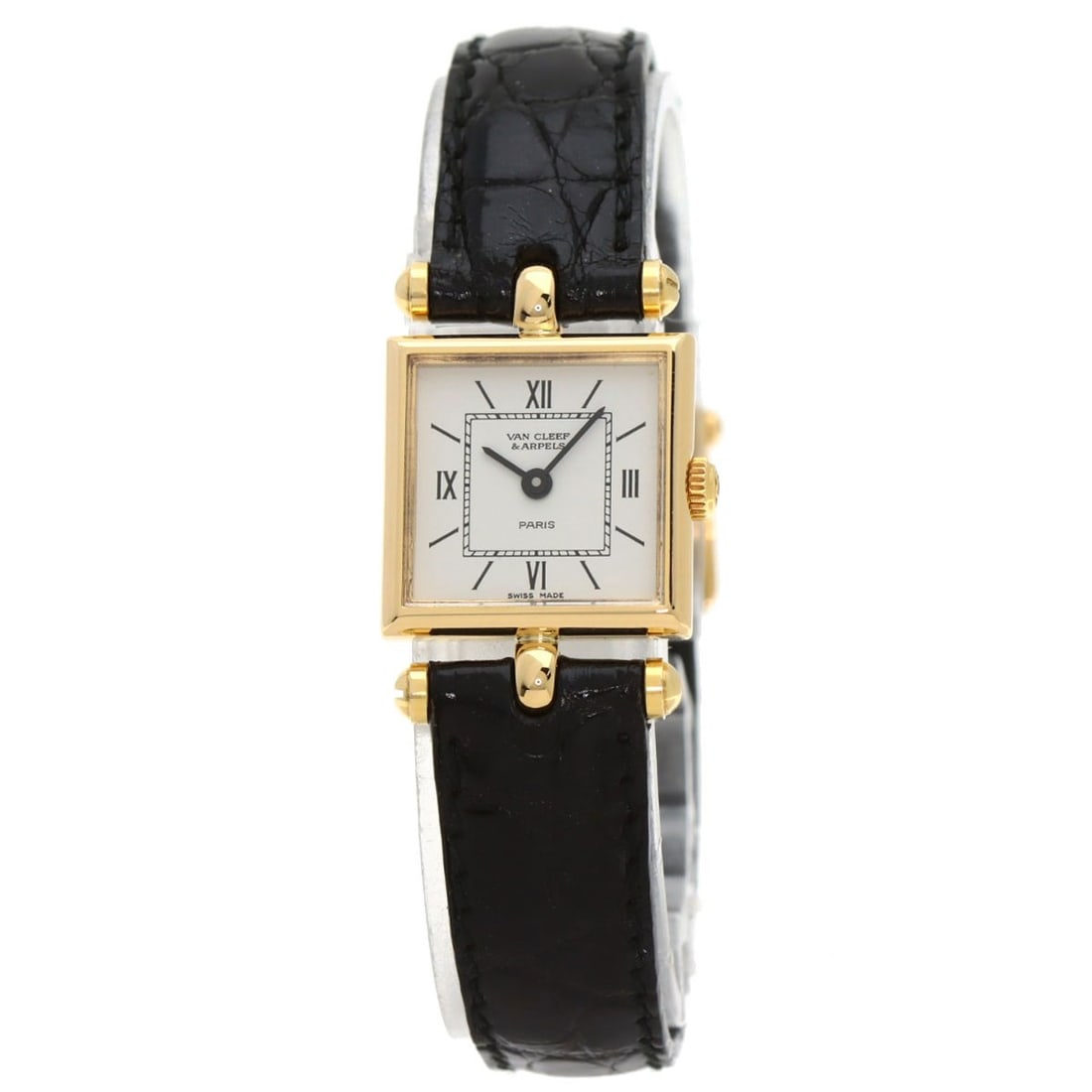 Yellow Van Cleef & Arpels Classic Carre Square Watches 122942B1 K18 (1 of 20)