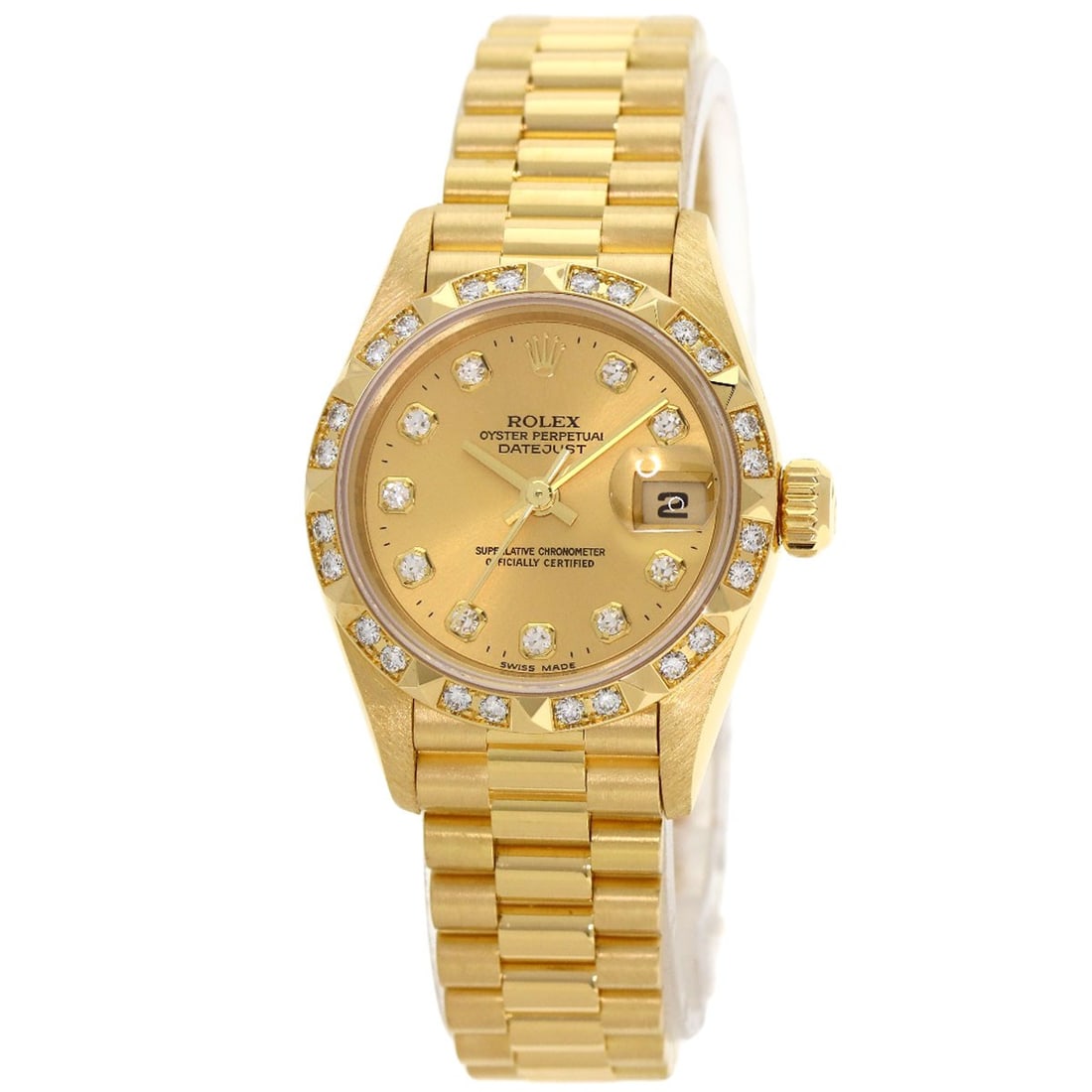 ROLEX Datejust 10P Diamond Bezel Watches 69258G K18 Yellow Gold/ 18K Yellow (1 of 20)