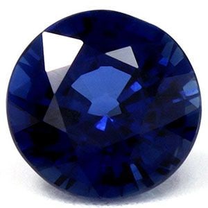 Loose Sapphire Gemstone Round 1.02ct Blue EC: Loose Sapphire Gemstone Round 1.02ct Blue EC Round loose sapphire gemstone, 1.02ct, faceted, blue color, clarity EC, heated treatment, with intense blue shade; measurements are 5.91L x 5.87W. Item