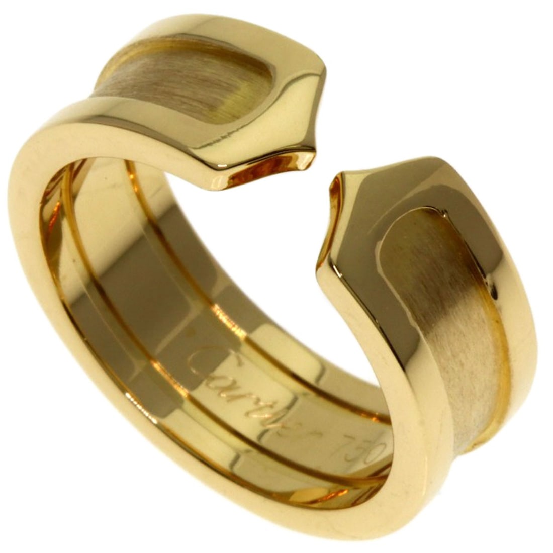 CARTIER C2 Ring K18 Yellow Gold #49 SM: CARTIER C2 Ring K18 Yellow Gold #49 SM CARTIER C2 ring crafted from K18 yellow gold in size 5 (US), made in France. Item Specifics: Brand: CARTIER Style: Ring Material: K18 Yellow Gold Metal: Gold Rin