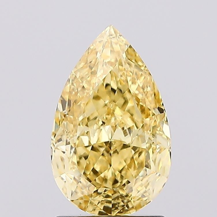 Loose Lab Diamond 1.71ct Fancy Vivid Yellow VS1 - IGI Pear: Loose Lab Diamond 1.71ct Fancy Vivid Yellow VS1 - IGI Pear 1.71ct loose lab-grown diamond in fancy vivid yellow color, clarity VS1, certified by IGI, with excellent polish and symmetry. Item