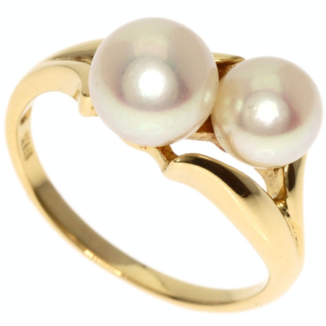 K18 Yellow Gold MIKIMOTO Akoya Pearl Ring (1 of 9)