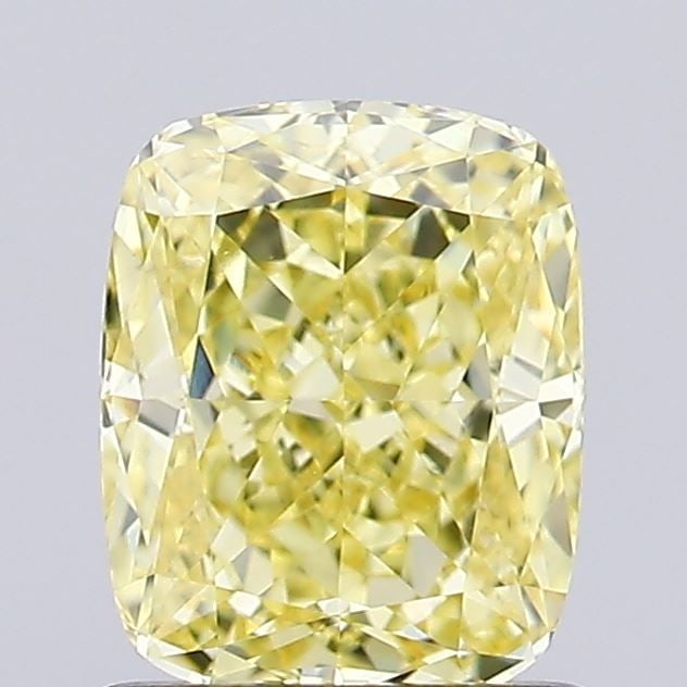 Loose Lab Diamond 1.14ct Fancy Intense Yellow VS1 - IGI Cushion Modified: Loose Lab Diamond 1.14ct Fancy Intense Yellow VS1 - IGI Cushion Modified Loose lab diamond weighing 1.14ct, fancy intense yellow color, clarity VS1, with excellent polish and symmetry, certified by