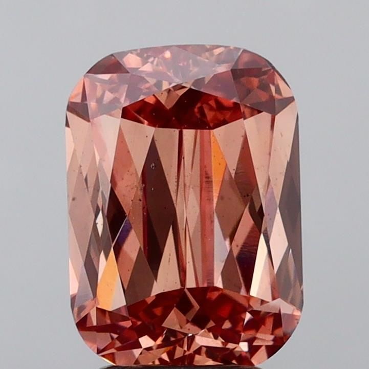 Loose Lab Diamond 3.04ct Fancy Vivid Orangey Pink VS2 - Emerald: Loose Lab Diamond 3.04ct Fancy Vivid Orangey Pink VS2 - Emerald Loose Lab Diamond of 3.04ct in Fancy Vivid Orangey Pink color with VS2 clarity, featuring very good polish and symmetry; no