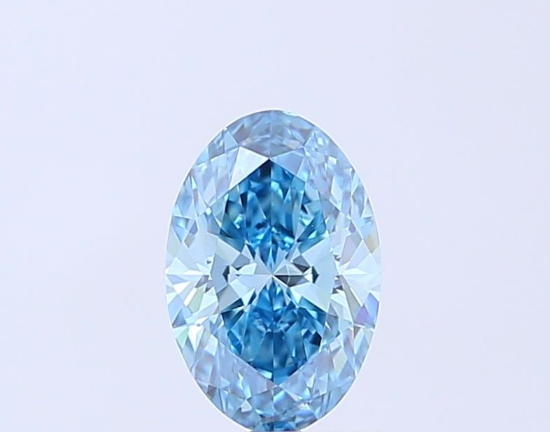 Loose Lab Diamond 1.01ct Fancy Vivid Blue VVS2 - IGI Oval: Loose Lab Diamond 1.01ct Fancy Vivid Blue VVS2 - IGI Oval Loose Lab Diamond of 1.01ct in Fancy Vivid Blue color with VVS2 clarity, certified by IGI, exhibiting excellent polish and symmetry. Item