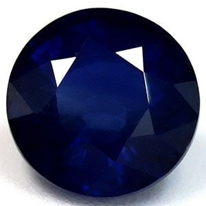 Loose Sapphire Gemstone Round 1.77ct Blue SI: Loose Sapphire Gemstone Round 1.77ct Blue SI Loose round sapphire gemstone weighs 1.77 carats, is faceted with a deep blue color, and has dimensions of 6.83L x 6.80W. Item Specifics: Type: Sapphire