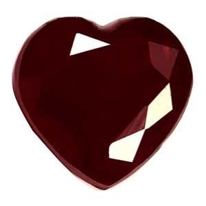 Loose Ruby Gemstone GIA Heart 1.28ct Red SI (1 of 1)
