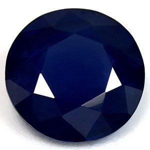 Loose Sapphire Gemstone Round 1.85ct Blue SI: Loose Sapphire Gemstone Round 1.85ct Blue SI Loose Round Sapphire gemstone of 1.85ct in deep blue color, featuring SI clarity and heated treatment. Not certified. Item Specifics: Type: Sapphire
