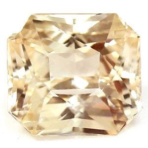 Loose Sapphire Gemstone Emerald 1.12ct Peach EC: Loose Sapphire Gemstone Emerald 1.12ct Peach EC Loose sapphire gemstone weighing 1.12ct, faceted cut, peach color with EC clarity. Measures 5.96L x 5.49W and is untreated with no certification. Item