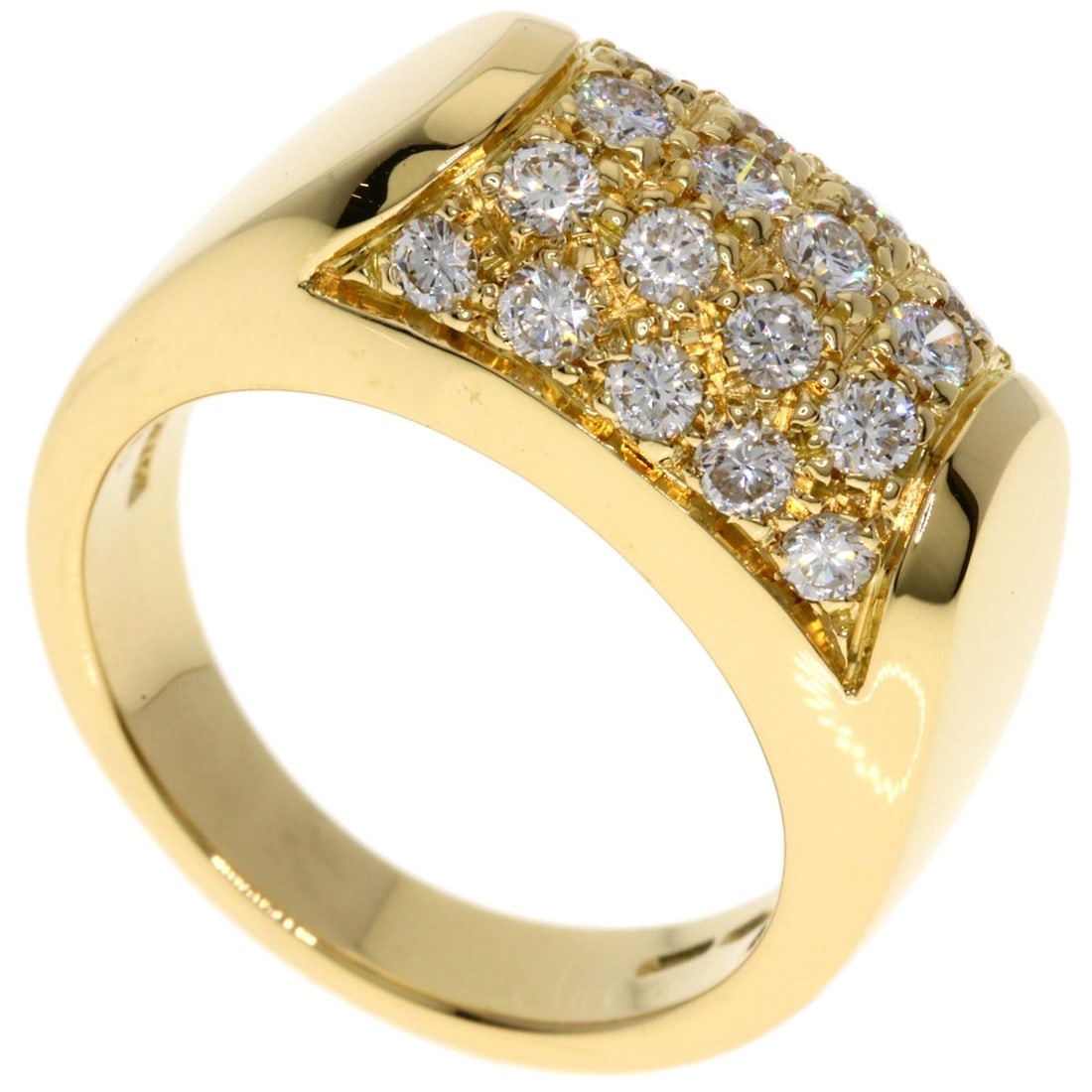 K18 Yellow Gold BVLGARI Tronchetto Diamond Ring (1 of 9)
