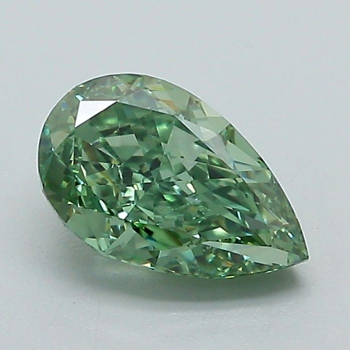 Loose Lab Diamond IGI Pear 1.17ct Fancy Vivid Green VS1: Loose Lab Diamond IGI Pear 1.17ct Fancy Vivid Green VS1 Loose lab-grown diamond weighing 1.17ct, pear cut, fancy vivid green color, clarity VS1, with IGI certification, featuring excellent polish and