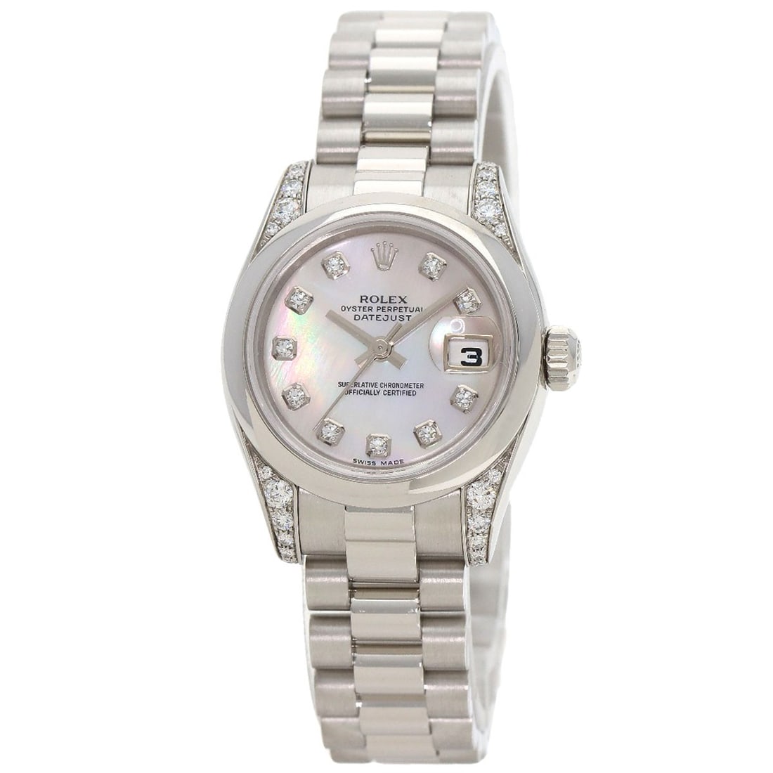 ROLEX DATEJUST 10P Diamond Watches Platinum/ PT 179296NG (1 of 20)