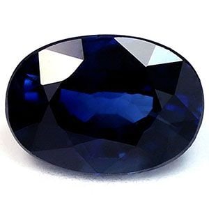 Loose Sapphire Gemstone 1.2ct Blue SI - Oval: Loose Sapphire Gemstone 1.2ct Blue SI - Oval Loose blue sapphire gemstone weighing 1.2ct, faceted with SI clarity and treated (heated), measuring 7.06L x 5.04W mm. Certification is not provided. 