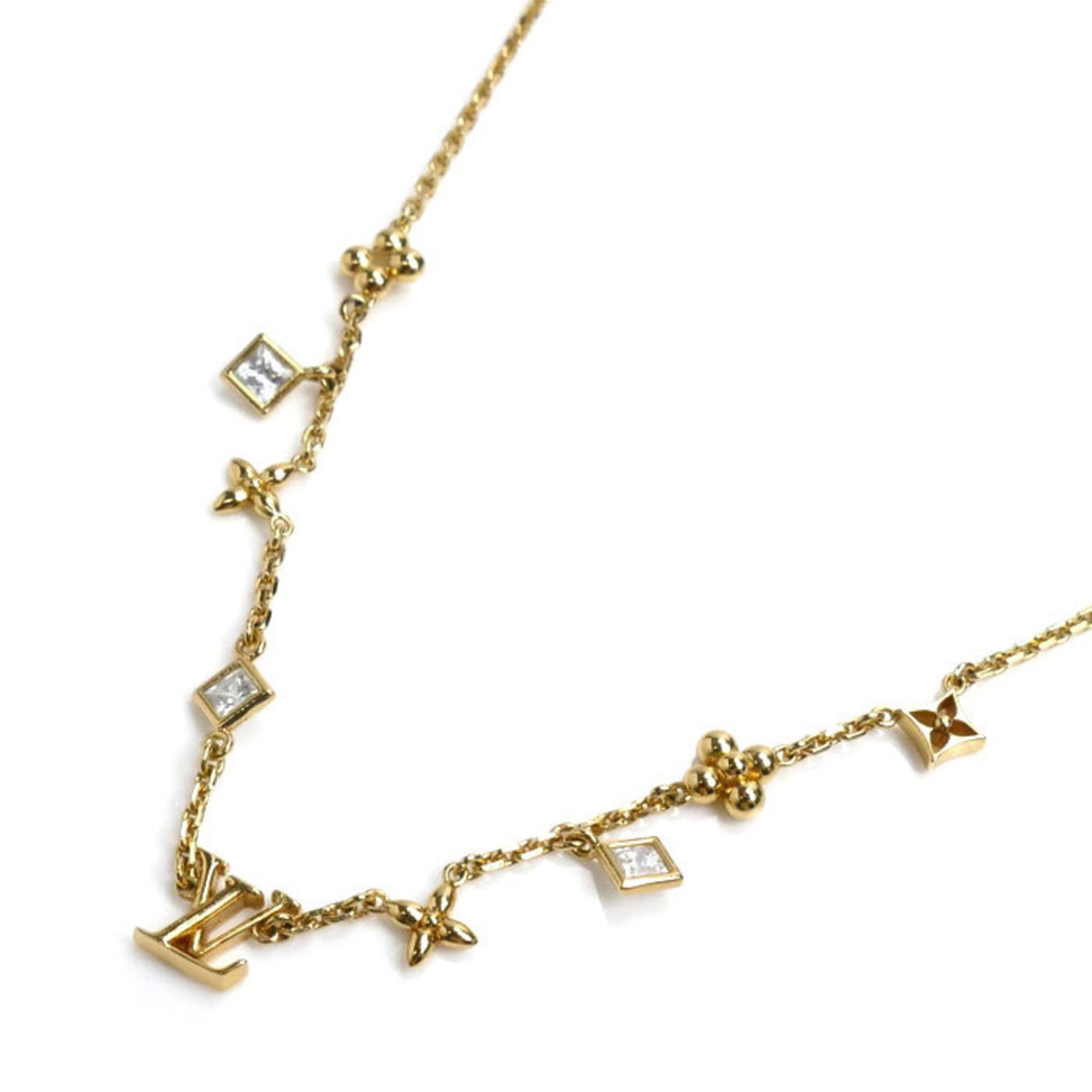 Metal Louis Vuitton: Metal Louis Vuitton Louis Vuitton metal necklace for women with a neck circumference of 37 cm - 42.5 cm, in good used condition with traces of usage and scratches. Item Specifics: Brand: Louis