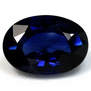 Loose Sapphire Gemstone Oval 1.14ct Blue SI: Loose Sapphire Gemstone Oval 1.14ct Blue SI Loose Sapphire gemstone oval-cut, weighing 1.14ct, with intense blue color, SI clarity, and heated treatment. It measures 7.12L x 5.12W mm and has no
