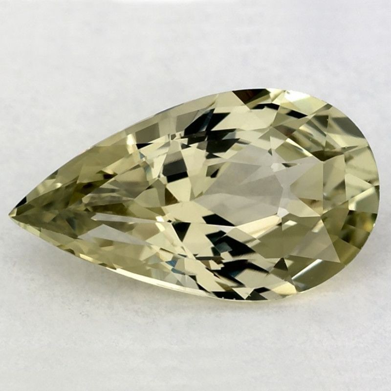 Loose Sapphire Gemstone Pear 2.9ct Green EC (1 of 1)