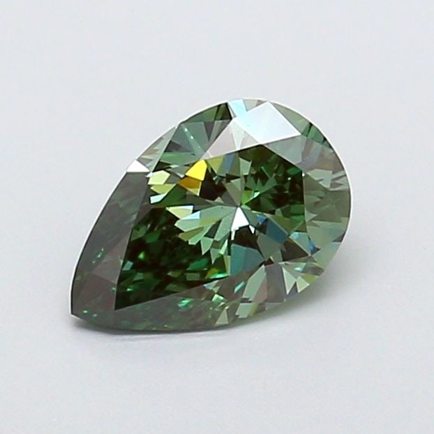 Loose 1.12ct Fancy Vivid Green VS1 Lab Diamond - IGI Pear: Loose 1.12ct Fancy Vivid Green VS1 Lab Diamond - IGI Pear Loose 1.12ct fancy vivid green lab-grown diamond with VS1 clarity, excellent polish and symmetry, certified by IGI, measuring 8.87L x 5.92W x