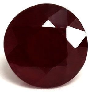 Loose Ruby Gemstone Round 1.84ct Red SI: Loose Ruby Gemstone Round 1.84ct Red SI Loose ruby gemstone, weighing 1.84ct in deep red color with SI clarity, heated treatment. Measurements are 7.12L x 7.08W. Item Specifics: Type: Ruby Carat: 1.84
