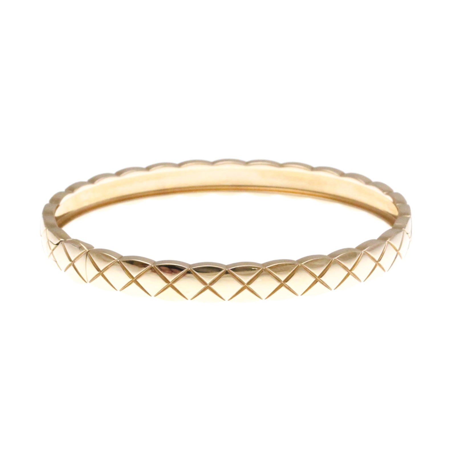 Chanel 18K Pink Gold Charm Bracelet: Chanel 18K Pink Gold Charm Bracelet Chanel Charm Bracelet in 18K Pink Gold, measuring 6.9cm wide, weighing 27.4g, in very good used condition. Item Specifics: Brand: Chanel Type: Charm Bracelet