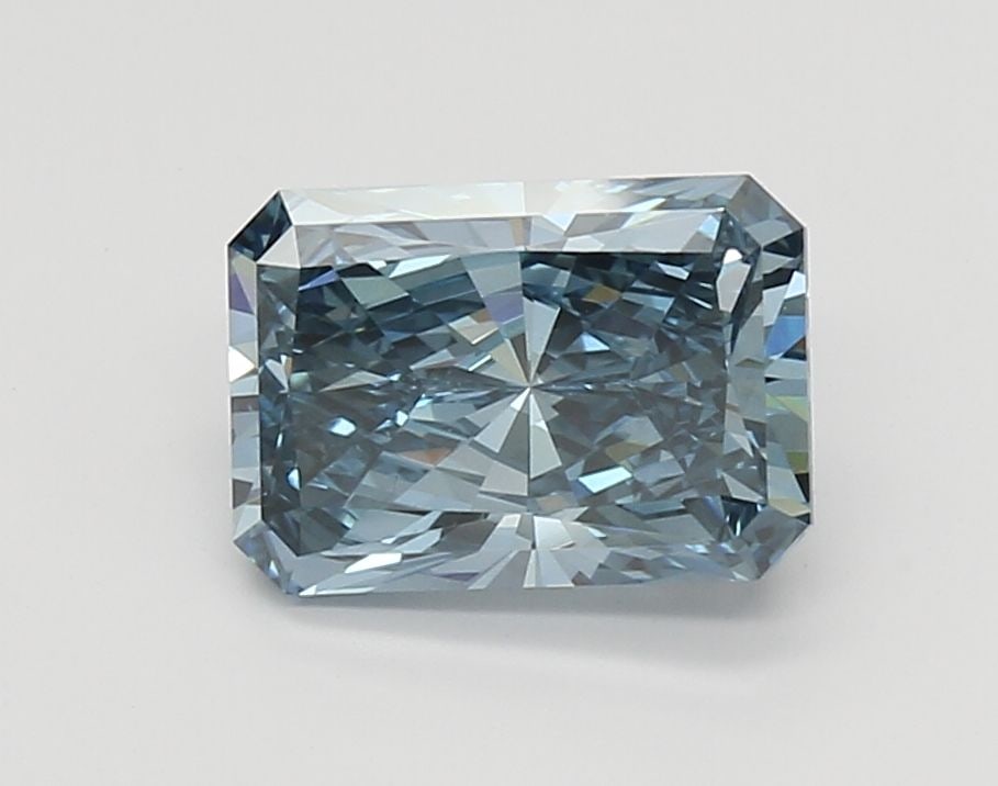 Loose Lab Diamond 2.1ct Radiant Fancy Vivid Blue VS1: Loose Lab Diamond 2.1ct Radiant Fancy Vivid Blue VS1 Loose lab-grown diamond, IGI certified, weighing 2.1ct with a radiant cut, fancy vivid blue color, and VS1 clarity. Measurements are 8.97L x 6.2W