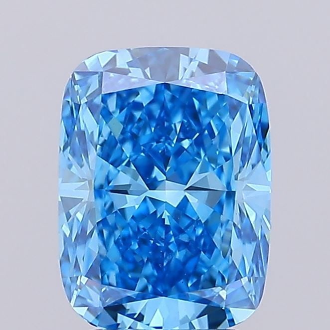 Loose IGI Cushion Modified 2.78ct Fancy Vivid Blue VS1 Lab Diamond: Loose IGI Cushion Modified 2.78ct Fancy Vivid Blue VS1 Lab Diamond This Loose IGI Cushion Modified lab diamond weighs 2.78ct, displays a fancy vivid blue color and VS1 clarity, certified by IGI. 