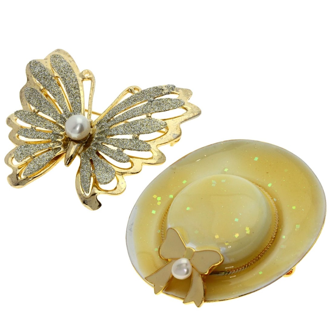 g Pearl Fake Pearl Enamel Brooch 8-piece set Brooch Silver Gold Plated (1 of 20)