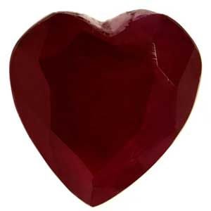 Loose Ruby Gemstone GIA Heart 1.41ct Red SI (1 of 1)