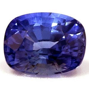 Loose Sapphire Gemstone 1.21ct Blue SI - Cushion: Loose Sapphire Gemstone 1.21ct Blue SI - Cushion Loose 1.21ct blue sapphire gemstone, faceted with SI clarity and heated treatment, exhibiting a vivid blue shade. Measurements are 6.54L x 5.22W. Item