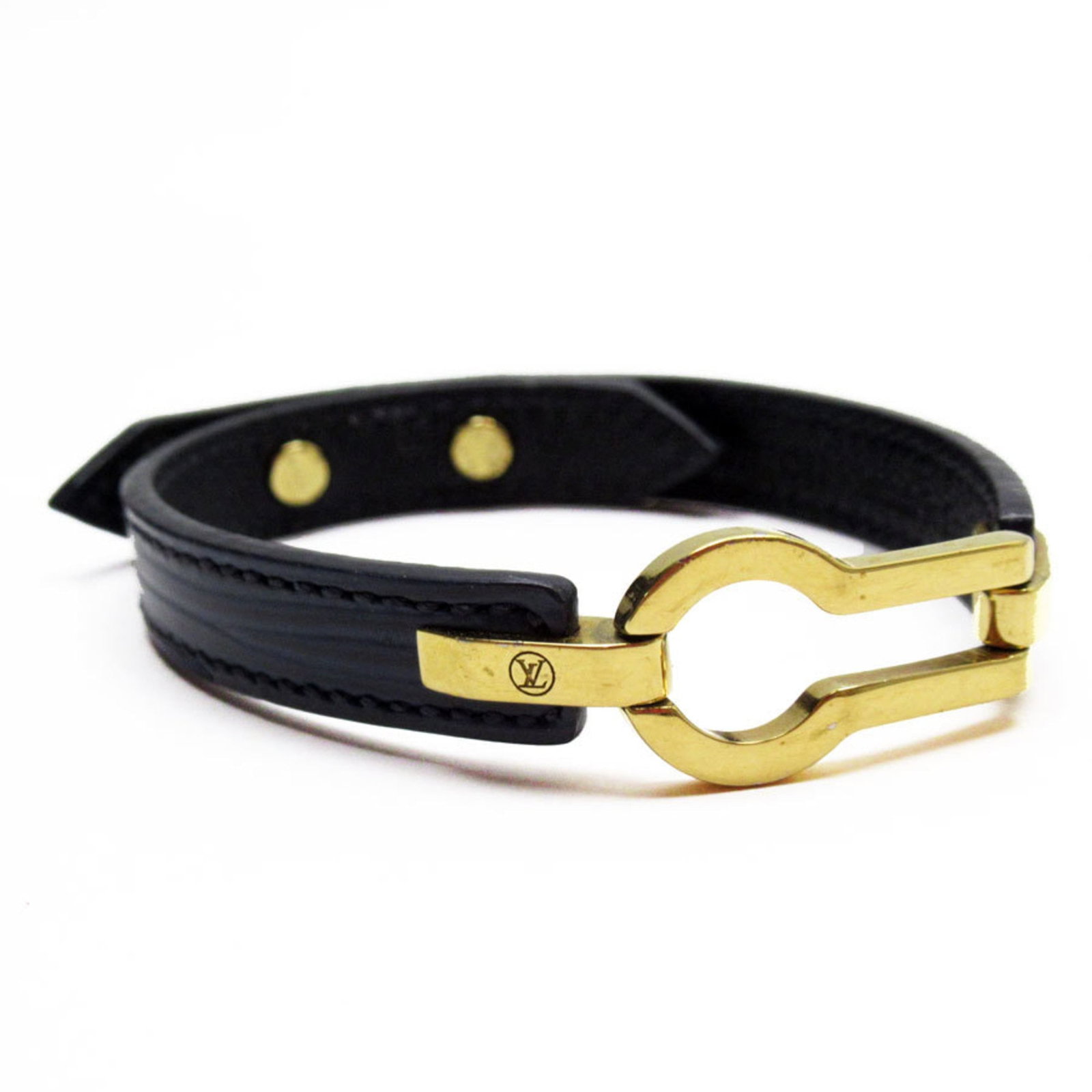 Epi Leather Louis Vuitton Charm Bracelet: Epi Leather Louis Vuitton Charm Bracelet Louis Vuitton navy Epi leather charm bracelet for men and women, measuring 18cm in length, in good used condition with traces of usage. Item Specifics: Brand: