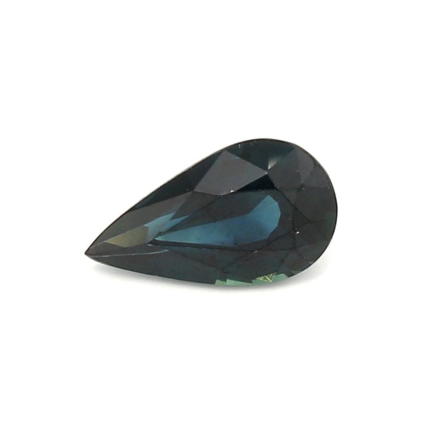 Loose Sapphire Gemstone Pear 1.12ct Blue EC: Loose Sapphire Gemstone Pear 1.12ct Blue EC Loose blue sapphire gemstone weighing 1.12ct, faceted cut, with a clarity grade of EC, and heated treatment, measuring 9.17L x 5.17W. Item Specifics: