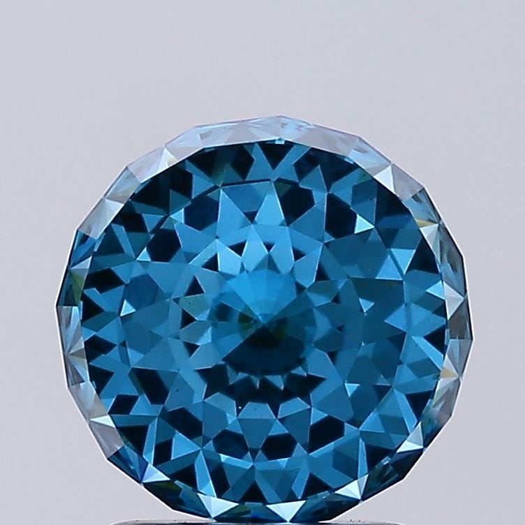 Loose Lab Diamond IGI Rose 2.85ct Fancy Vivid Blue VS1: Loose Lab Diamond IGI Rose 2.85ct Fancy Vivid Blue VS1 Loose lab-grown diamond weighing 2.85 ct, fancy vivid blue color, VS1 clarity, certified by IGI, with measurements of 7.88L x 7.92W x 5.45H. 