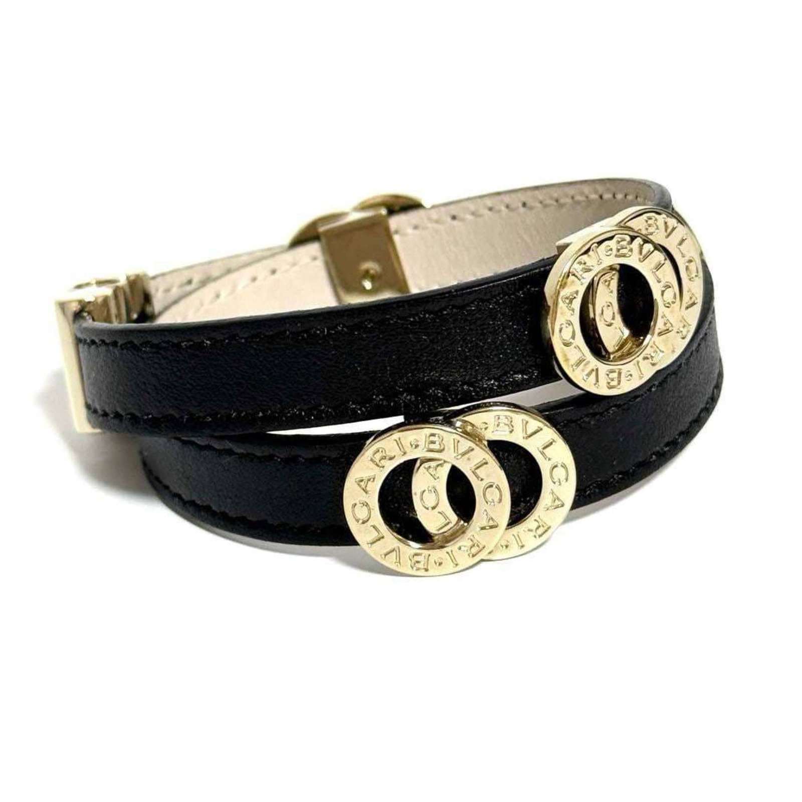 Bvlgari Charm Bracelet in Leather and Metal (1 of 10)