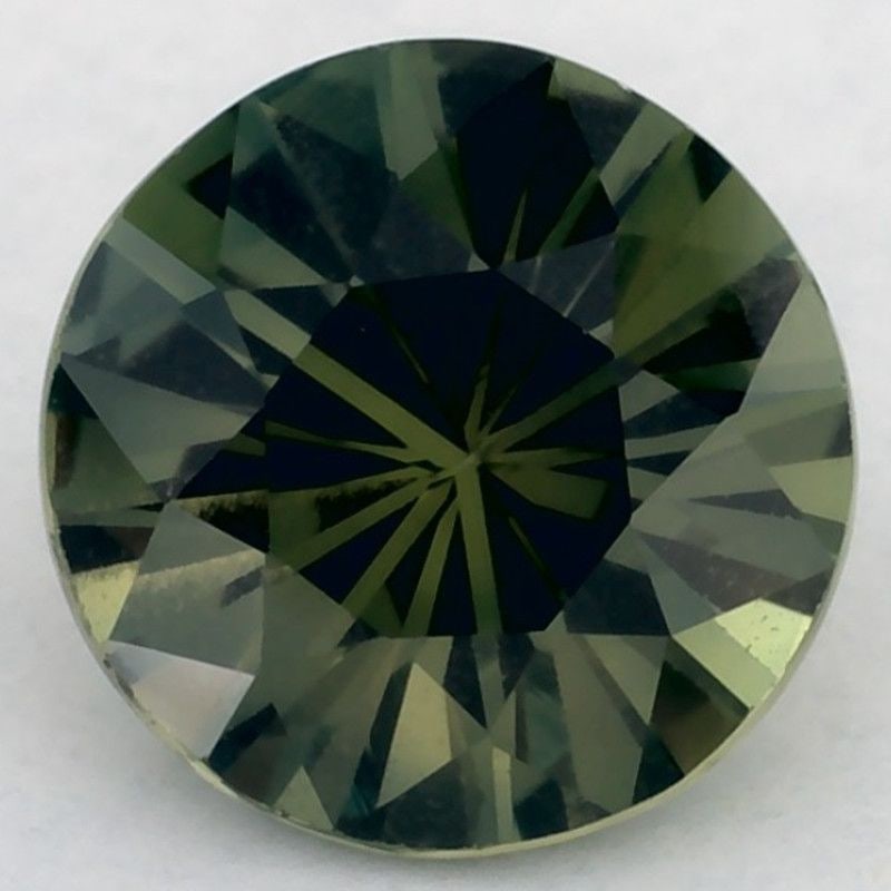 Loose Sapphire Gemstone Round 1.09ct Green EC (1 of 1)