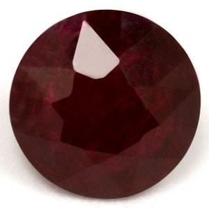 Loose Ruby Gemstone - Round 1.11ct Red SI: Loose Ruby Gemstone - Round 1.11ct Red SI 1.11ct round red ruby, faceted with SI clarity, treated and measuring 6.13L x 6.11W. Item Specifics: Type: Ruby Carat: 1.11 Cut: Faceted Color: Red Clarity: S