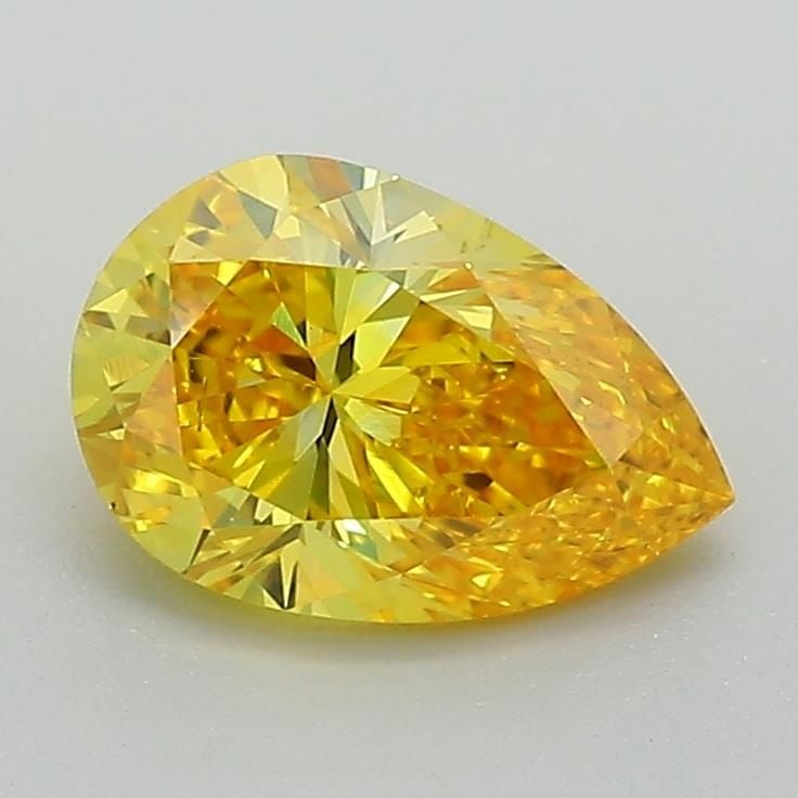 Loose Lab Diamond IGI Pear 1.27ct Fancy Vivid Yellow SI1: Loose Lab Diamond IGI Pear 1.27ct Fancy Vivid Yellow SI1 1.27ct Fancy Vivid Yellow SI1 loose lab diamond, certified by IGI, featuring excellent polish and very good symmetry, measuring 8.81L x 5.82W