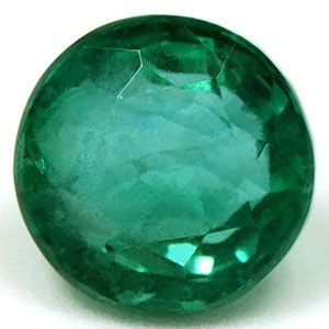 Loose Emerald Gemstone Round 1.29ct Green SI: Loose Emerald Gemstone Round 1.29ct Green SI Loose 1.29ct Emerald gemstone with a faceted cut, soft green color and SI clarity, lacks certification. Item Specifics: Type: Emerald Carat: 1.29 Cut: