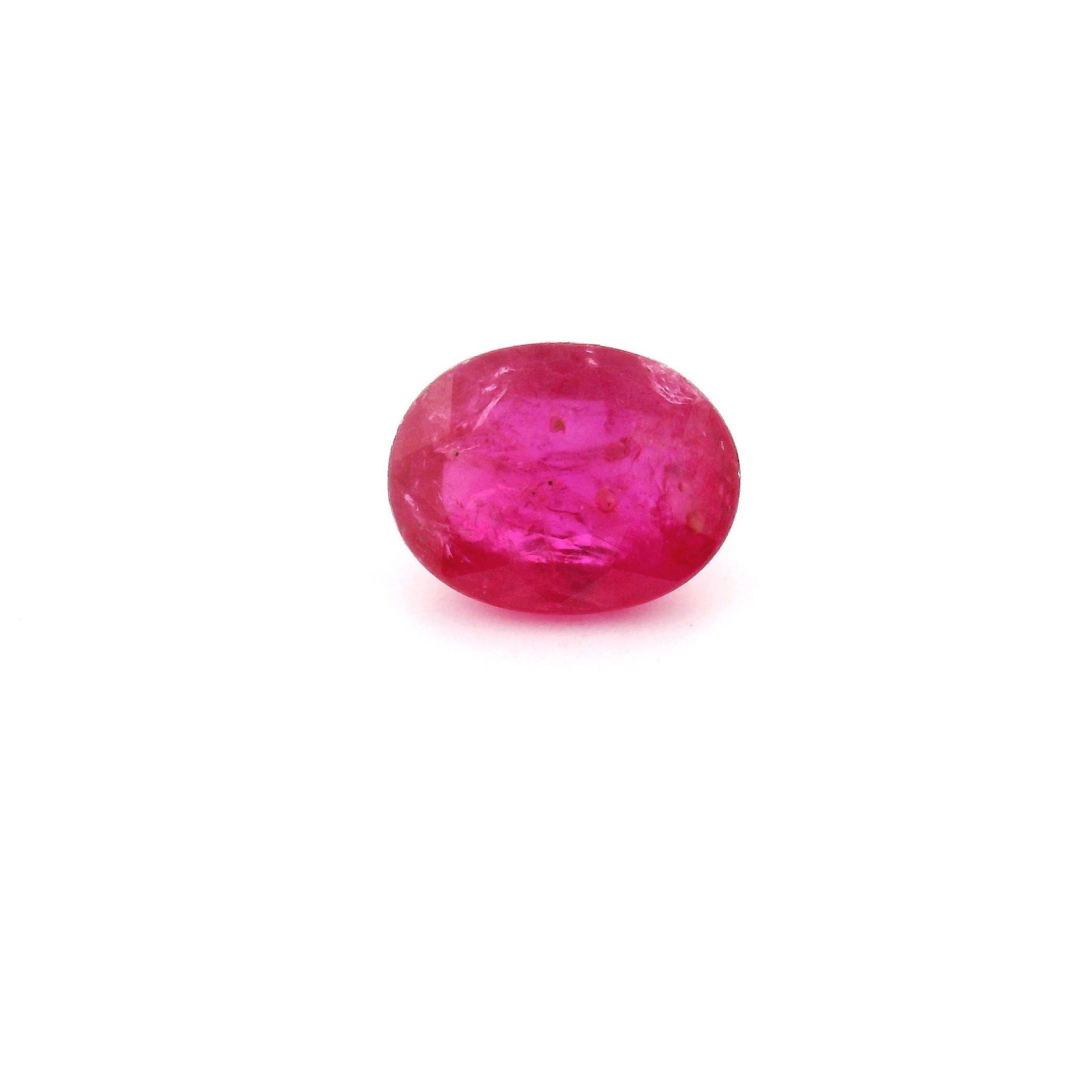 Loose Ruby Gemstone GSI Oval 1.55ct Red MI (1 of 1)