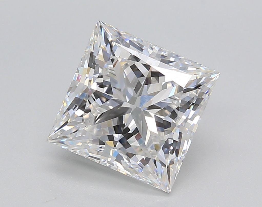 Loose Lab Diamond GIA Princess 3.01ct E VS1: Loose Lab Diamond GIA Princess 3.01ct E VS1 This Loose GIA Princess lab-grown diamond weighs 3.01ct, features an E color and VS1 clarity, with excellent polish and very good symmetry, certified by GIA