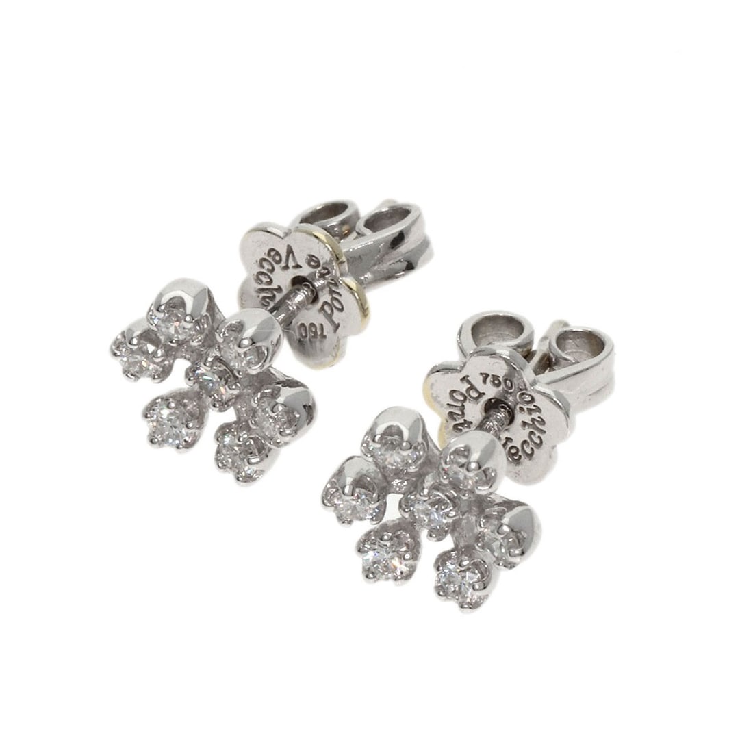 Ponte Vecchio K18 White Gold Flower Diamond Earring: Ponte Vecchio K18 White Gold Flower Diamond Earring The Ponte Vecchio K18 White Gold Flower Diamond Earring features a stylish design crafted from K18 white gold, adorned with a total diamond weight