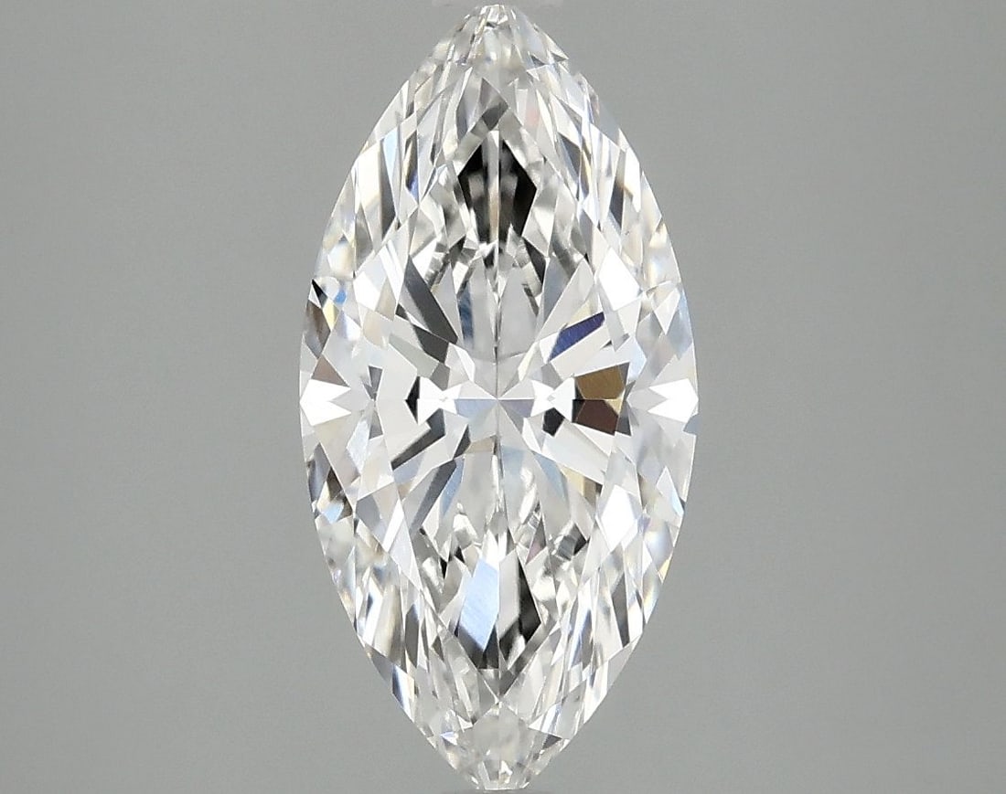 Loose IGI Marquise 2.09ct F VS1 Lab Diamond: Loose IGI Marquise 2.09ct F VS1 Lab Diamond Loose IGI Marquise lab-grown diamond weighing 2.09 carats with color grade F and clarity VS1, showcasing excellent polish and symmetry; certified by IGI. 