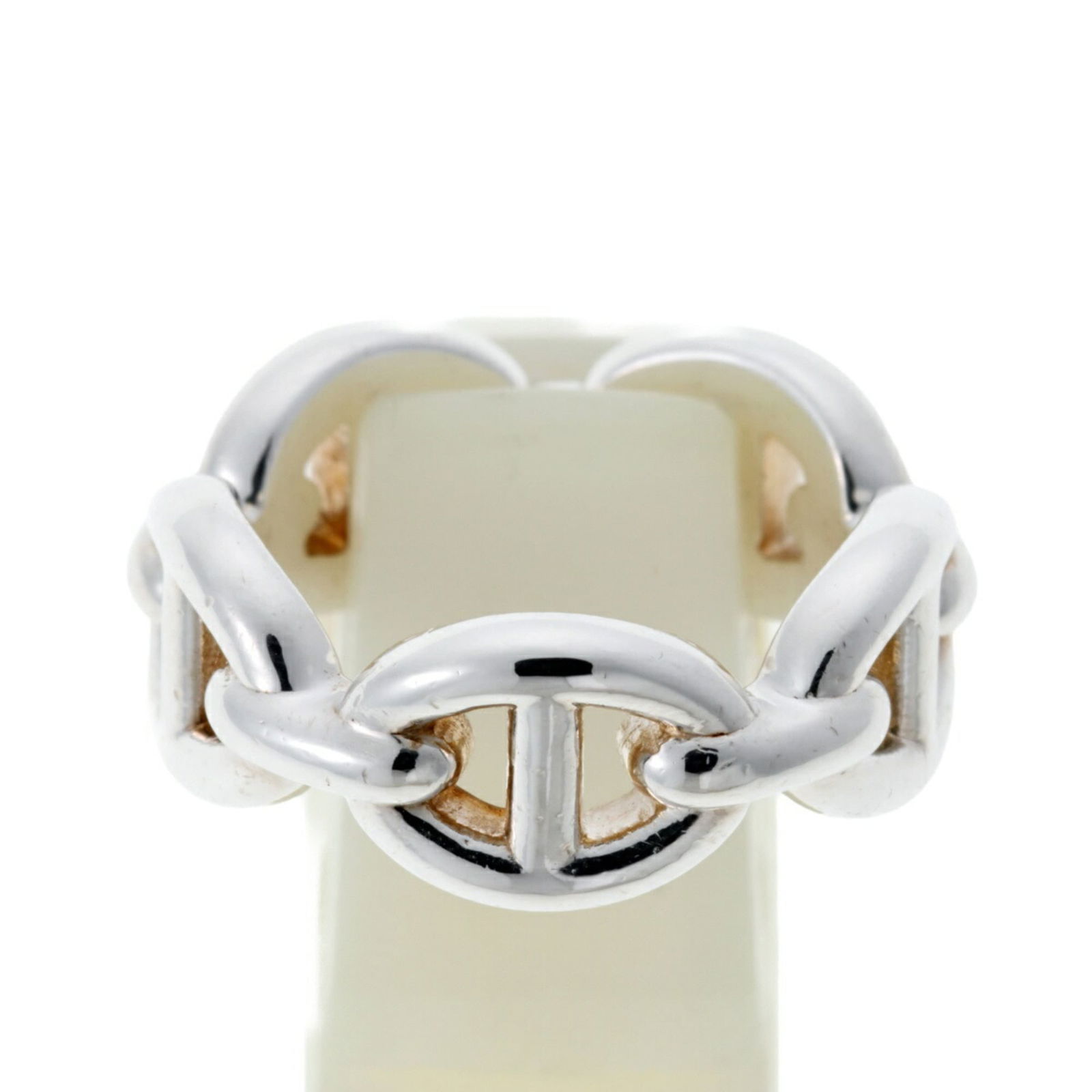 Silver 925 Hermes Band Ring: Silver 925 Hermes Band Ring Hermes band ring for women made of Silver 925, size 47 (US size 4), with a width of 7.5mm and in very good used condition. Item Specifics: Brand: Hermes Type: Band Ring