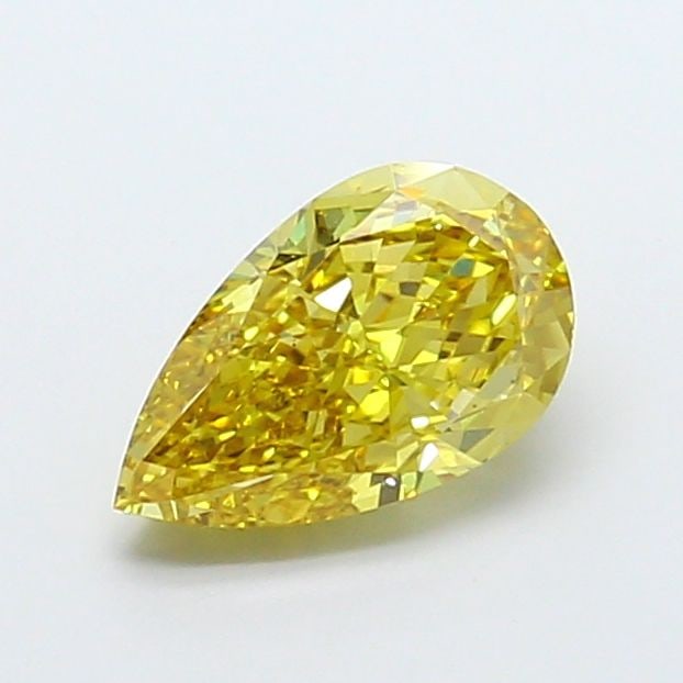 Loose Lab Diamond IGI Pear 2.02ct Fancy Intense Yellow VS2: Loose Lab Diamond IGI Pear 2.02ct Fancy Intense Yellow VS2 Loose lab-grown diamond weighing 2.02ct, pear cut, fancy intense yellow color, and VS2 clarity; features IGI certification with measurements